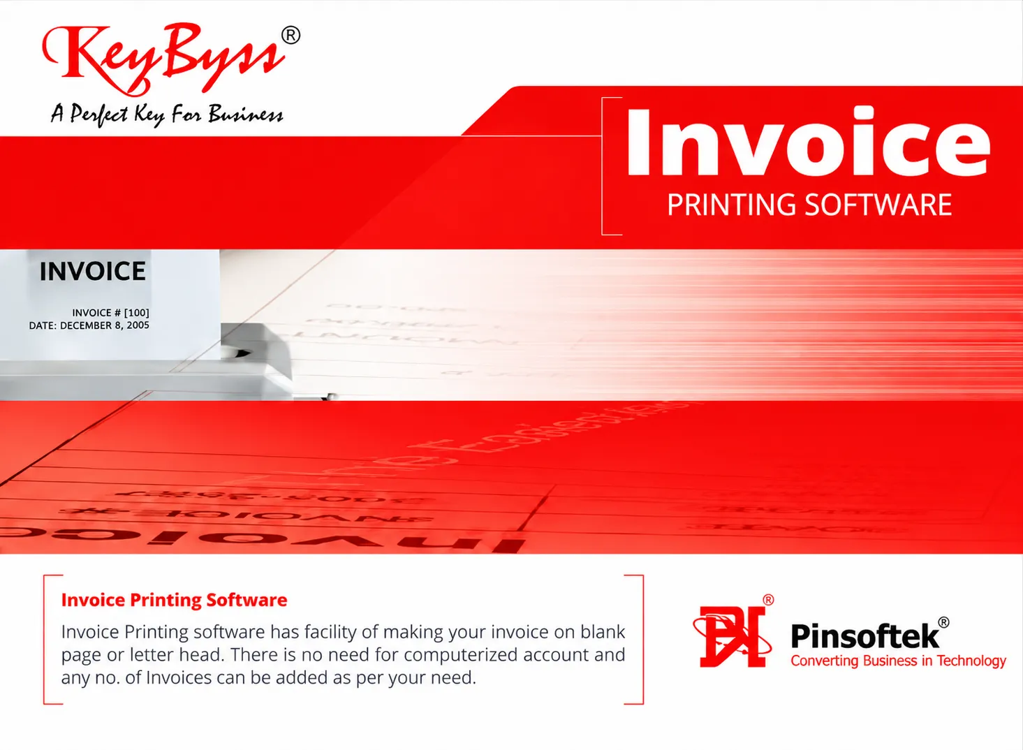 Red Invoice Printing Software